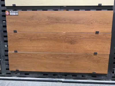 8 x 40 rutschfeste braune Holzoptik-Fliesen für den Boden